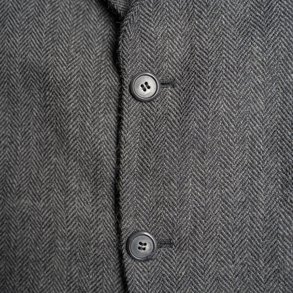 around 1980s Japan vintage dark gray color tweed tailored jacket