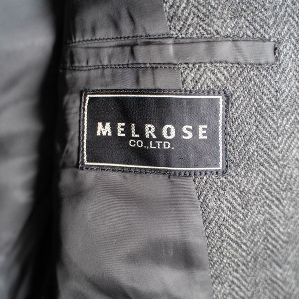around 1980s Japan vintage dark gray color tweed tailored jacket