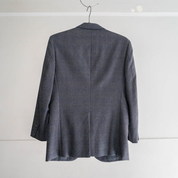 around 1980s Japan vintage gray base checked wool set up