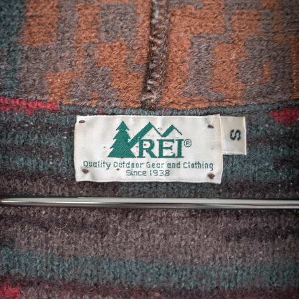 1980s REI cowichan sweater 'with metal button'