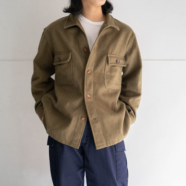 around 1980s Italian military? khaki color wool shirt jacket