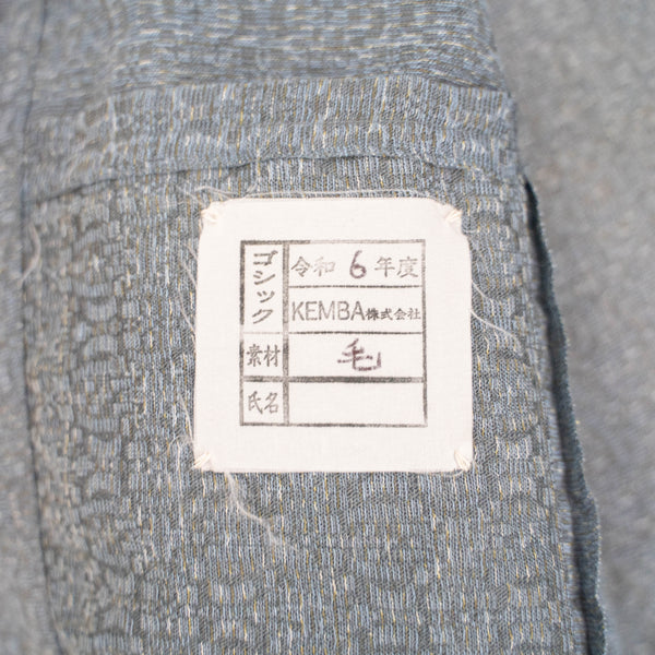 'KIMONO REMAKE' French work jacket type 'silver blue weave'