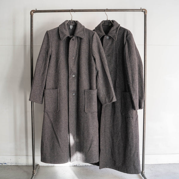 1950-60s Bulgarian military light gray wool coat 'dead stock'