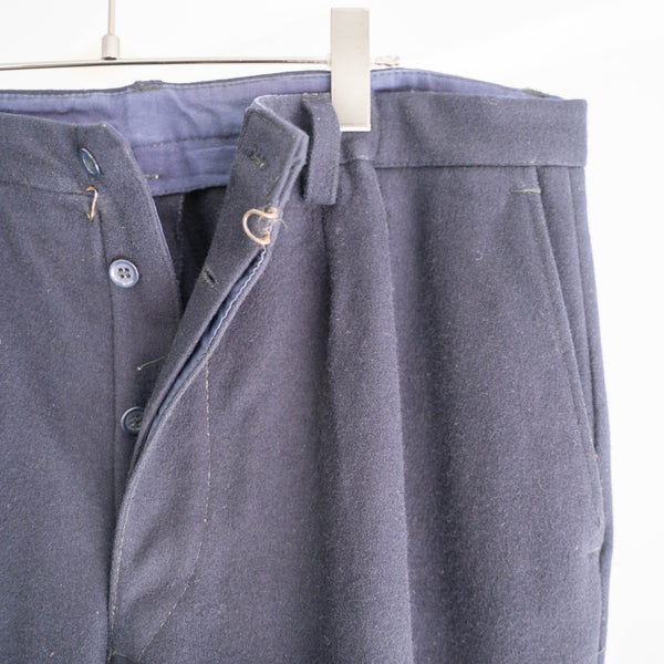 around 1960s France dark navy wool pants