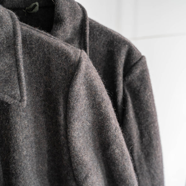 1950-60s Bulgarian military light gray wool coat 'dead stock'