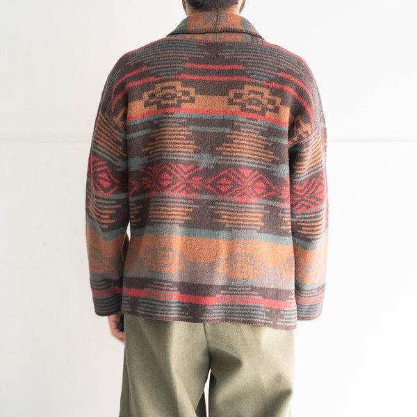 1980s REI cowichan sweater 'with metal button'