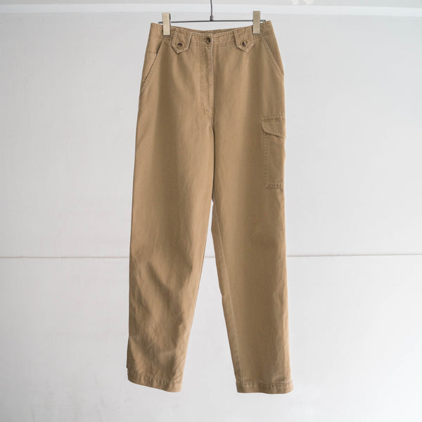 1980s  'L.L.Bean' beige color chino pants -with cargo pocket -