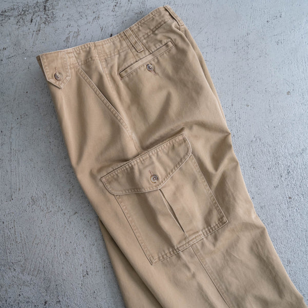 1980s  'L.L.Bean' beige color chino pants -with cargo pocket -