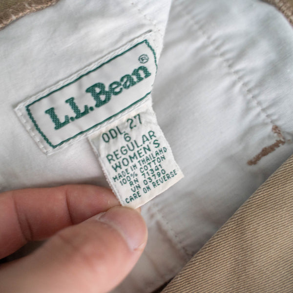 1980s  'L.L.Bean' beige color chino pants -with cargo pocket -
