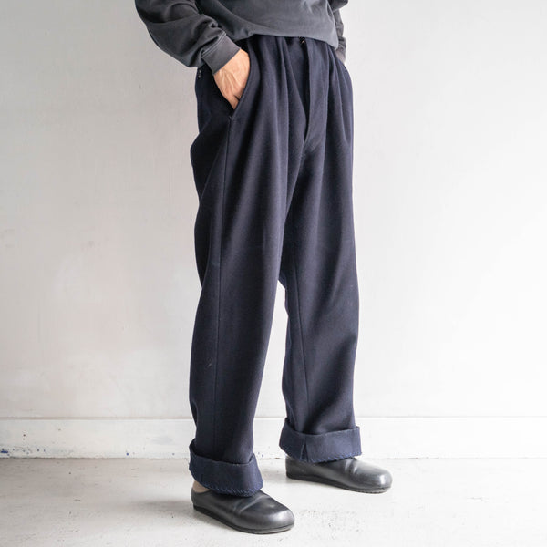 around 1960s France dark navy wool pants