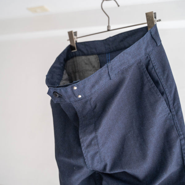 around 1970s France Adolphe Lafont cotton twill work pants -black dyed- 'dead stock'