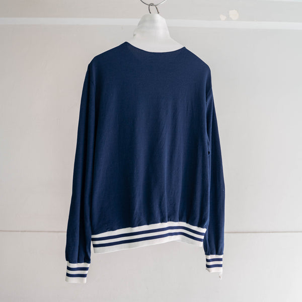 1970s Europe navy × white track jacket