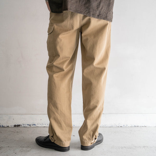 1980s  'L.L.Bean' beige color chino pants -with cargo pocket -