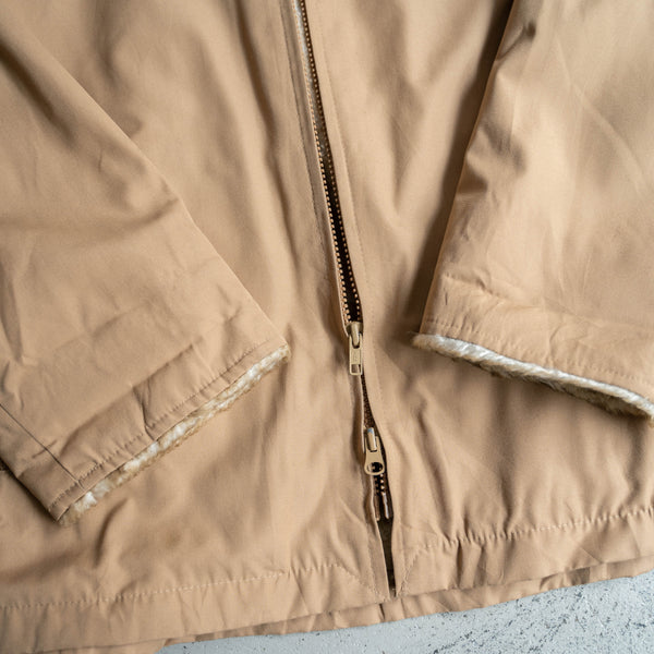 1970-80s 'LONDON FOG' beige double zip blouson with fur