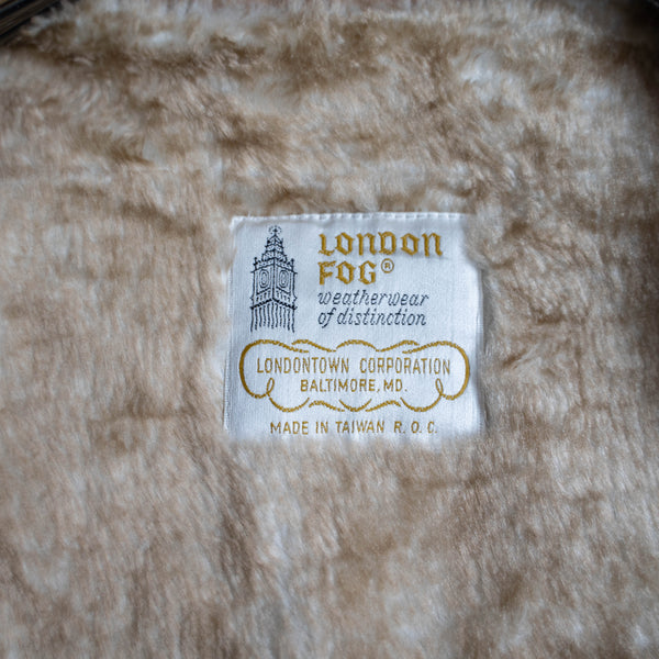 1970-80s 'LONDON FOG' beige double zip blouson with fur