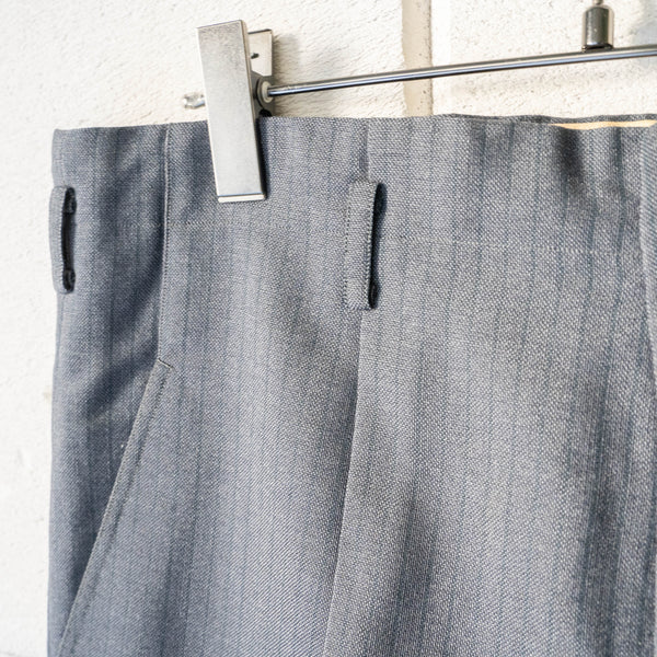 around1960s Japan vintage gray wool stripe pants