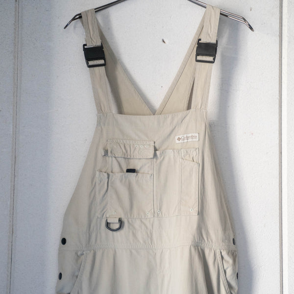 1990-00s 'Columbia' light beige color detachable overall