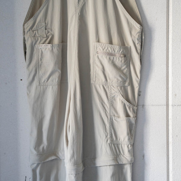 1990-00s 'Columbia' light beige color detachable overall