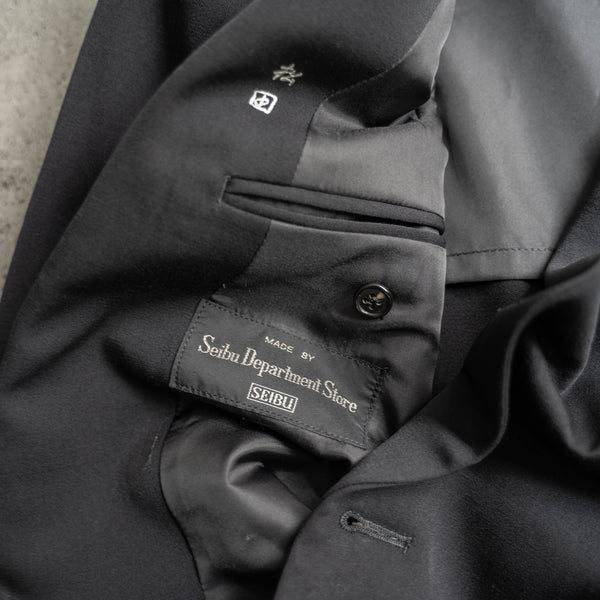 1980s Japan vintage black double breasted set up