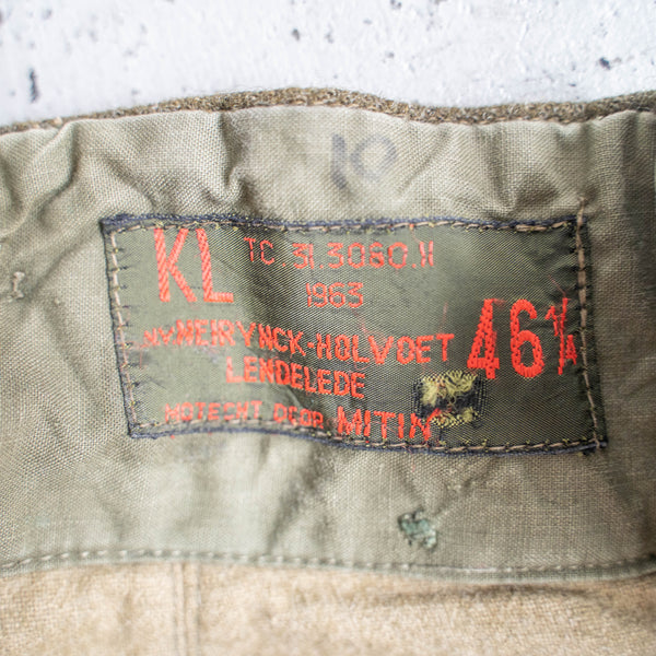 1960s Dutch military wool battle dress pants 'dead stock'