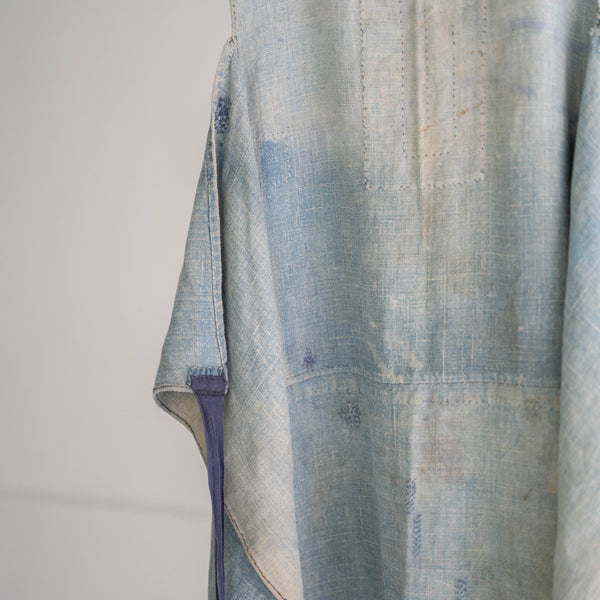 ~1920s France indigo linen apron