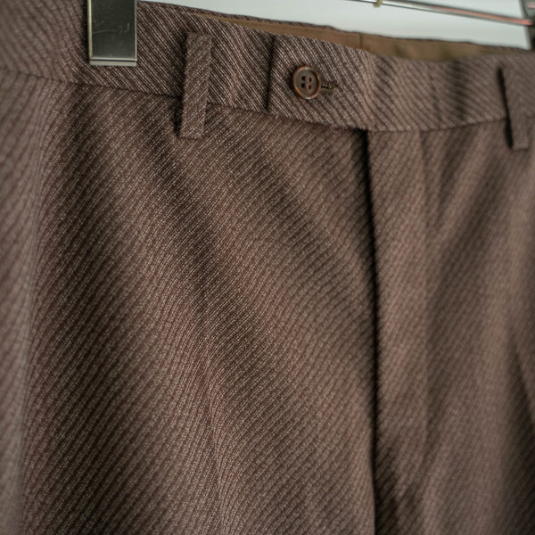1990s Japan brown based flare slacks