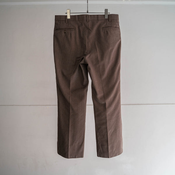1990s Japan brown based flare slacks
