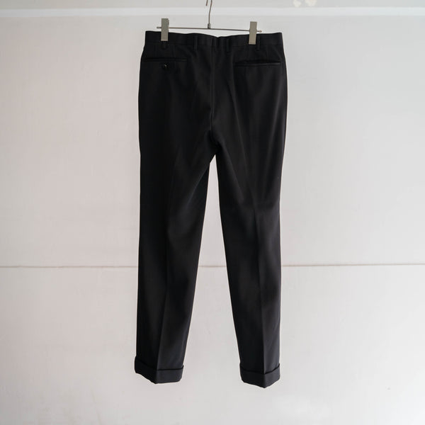 1980s Japan vintage 1 tuck black slacks
