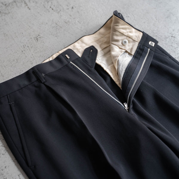 1980s Japan vintage 1 tuck black slacks