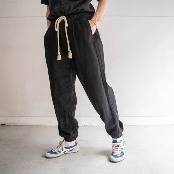 1980s Italian air force work pants 'dead stock' -black dyed-