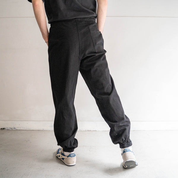 1980s Italian air force work pants 'dead stock' -black dyed-