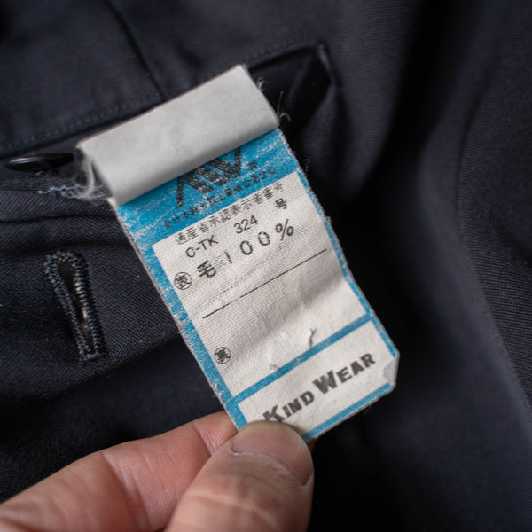 1980s Japan vintage 1 tuck black slacks
