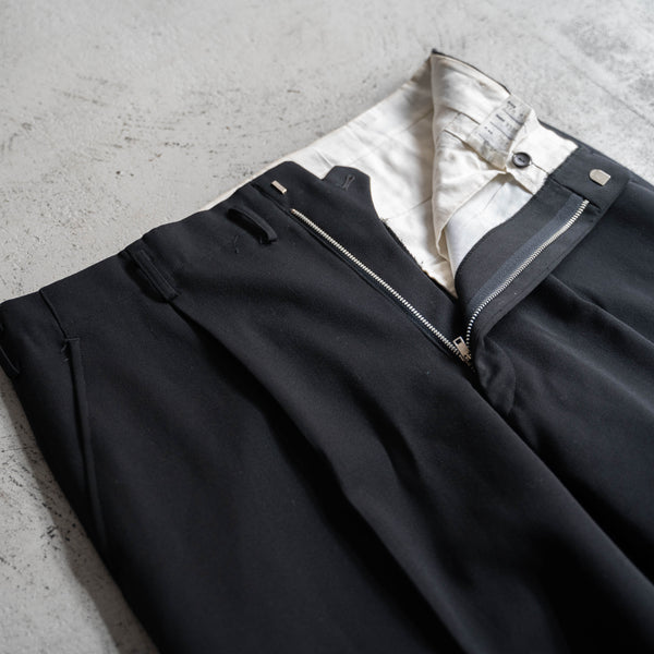 1980s Japan vintage 1 tuck black slacks