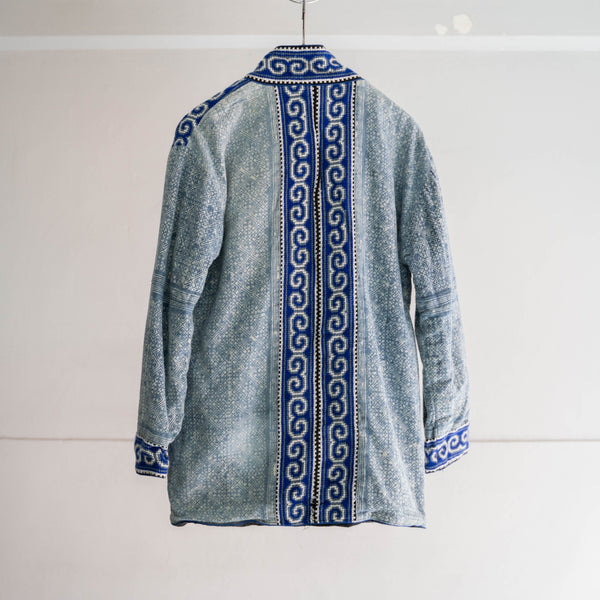 around 1980s blue based HAORI jacket -ethnic like-