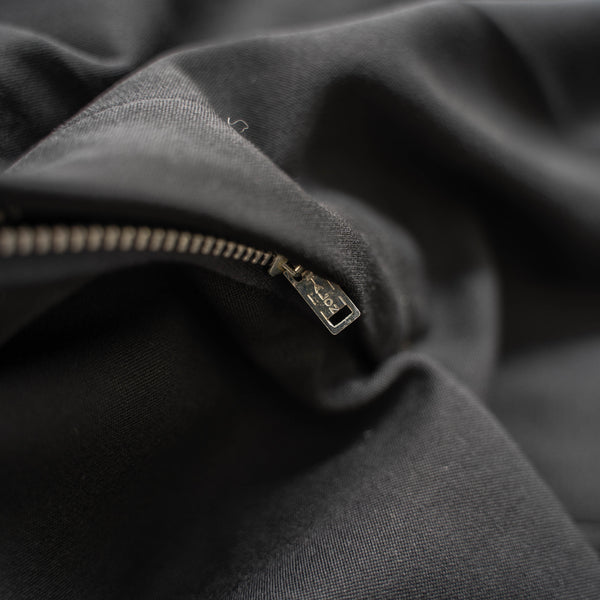 1970-80s Japan vintage black wool 1tuck slacks -1