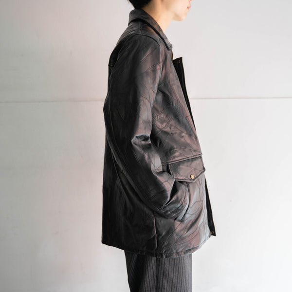 around 1990s black sheep skin half coat 'mint condition'