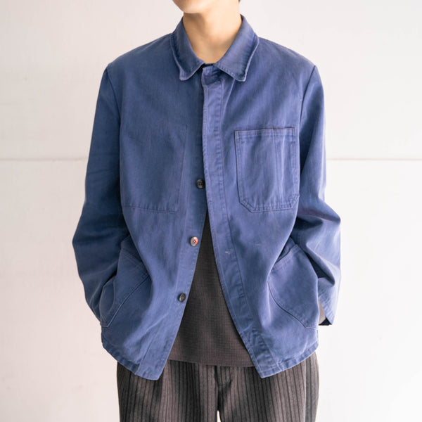1970-80s Germany faded navy denim work jacket