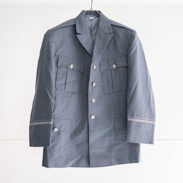 1970-80s Japan police silver blue color wool work jacket