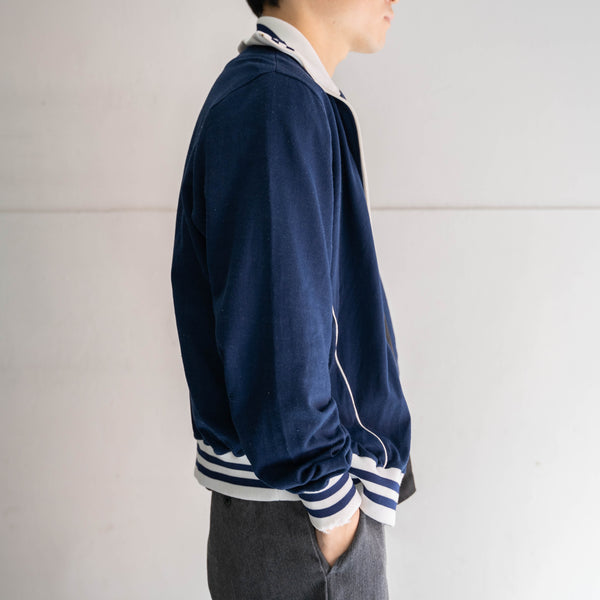 1970s Europe navy × white track jacket