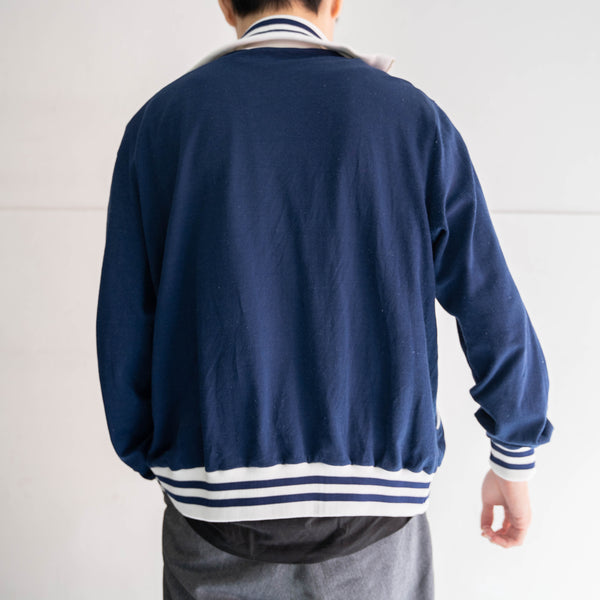 1970s Europe navy × white track jacket