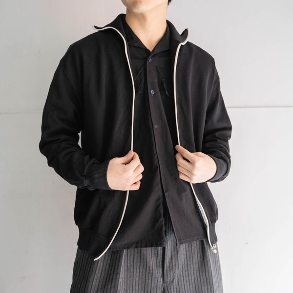 1970s Europe simple black track jacket