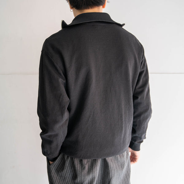 1970s Europe simple black track jacket