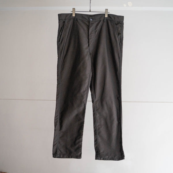 around 1970s France moleskin work pants 'dead stock' -black dyed-