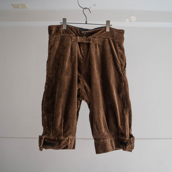 around 1970s France brown corduroy half pants 'mint condition'