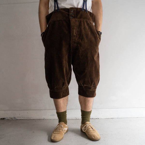 around 1970s France brown corduroy half pants 'mint condition'