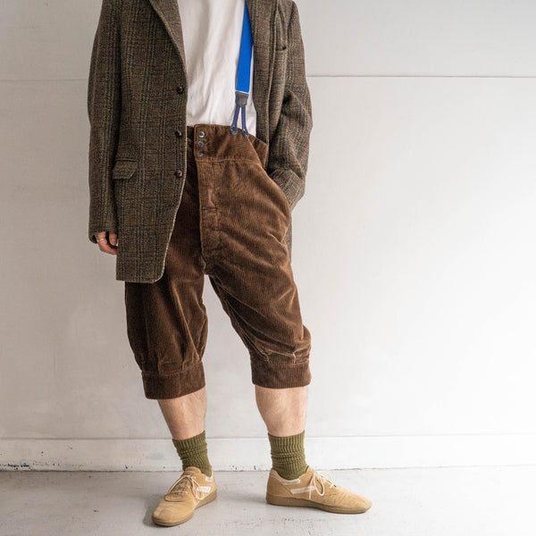 around 1970s France brown corduroy half pants 'mint condition'