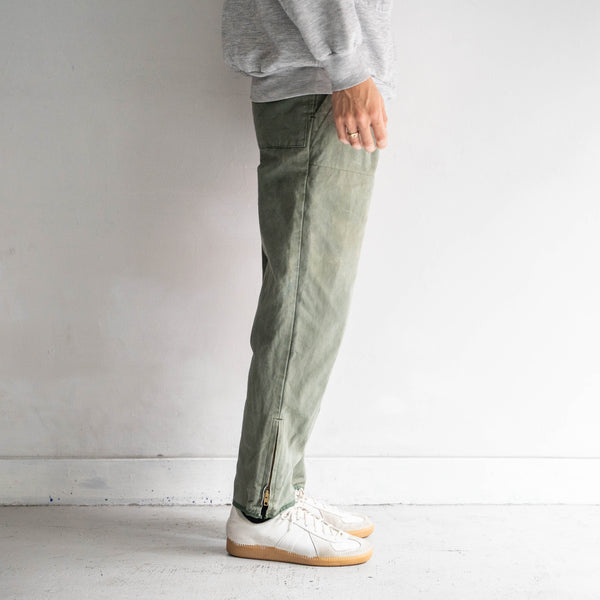 around 1970s France khaki color hunting pants -good fade-