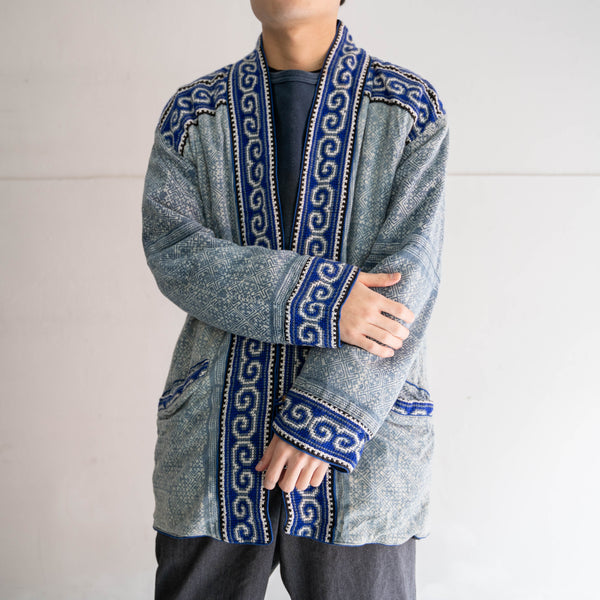 around 1980s blue based HAORI jacket -ethnic like-