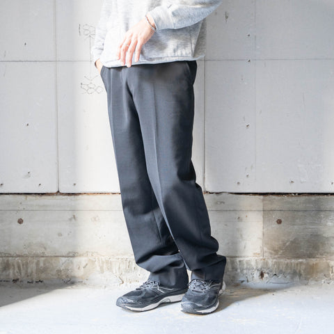 1990s Japan vintage black color wool × mohair slacks