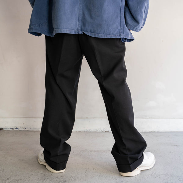 1970s Japan vintage 2 tuck black slacks -good fabric-